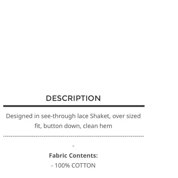 LAST ONE $40 start 121 💜💜POL oversized lace shacket - Picture 7 of 7